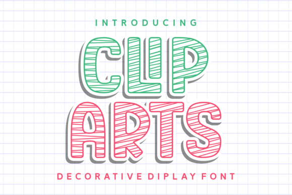 Clip Arts: A Playful Display Font for Digital Branding