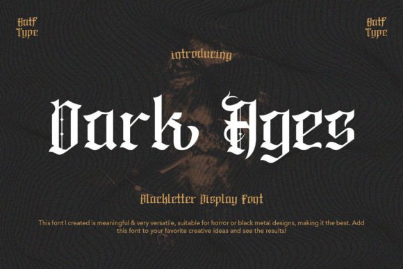 Dark Ages Font: A Blackletter Display Typeface for Campaign Impact