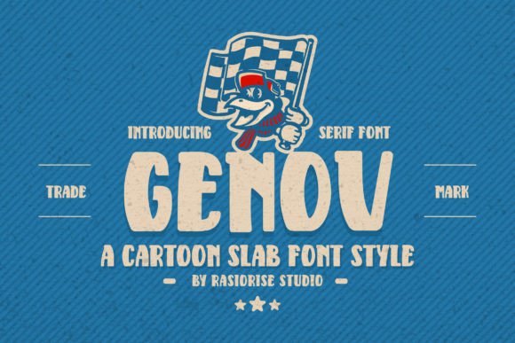 Genov: A Slab Serif Display Font That Delivers Joy at First Glance