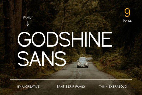 Godshine Sans: A Modern Display Font for Polished Digital Brands